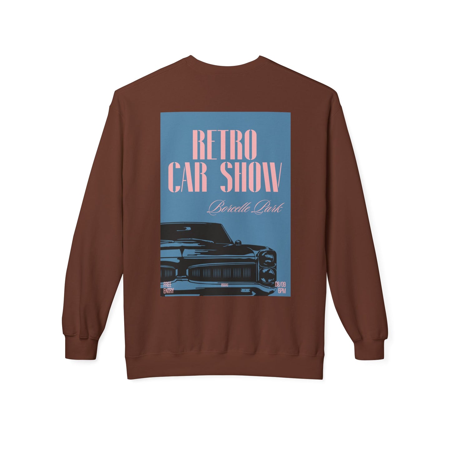 Retro Car Show Crewneck Sweatshirt | Unisex Cozy Sweatshirt