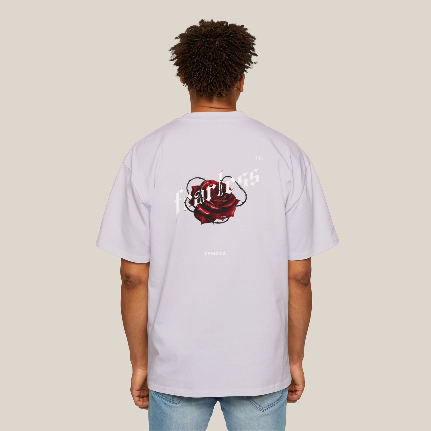 Fearless Men's Oversized Tee, Graphic T-Shirt
