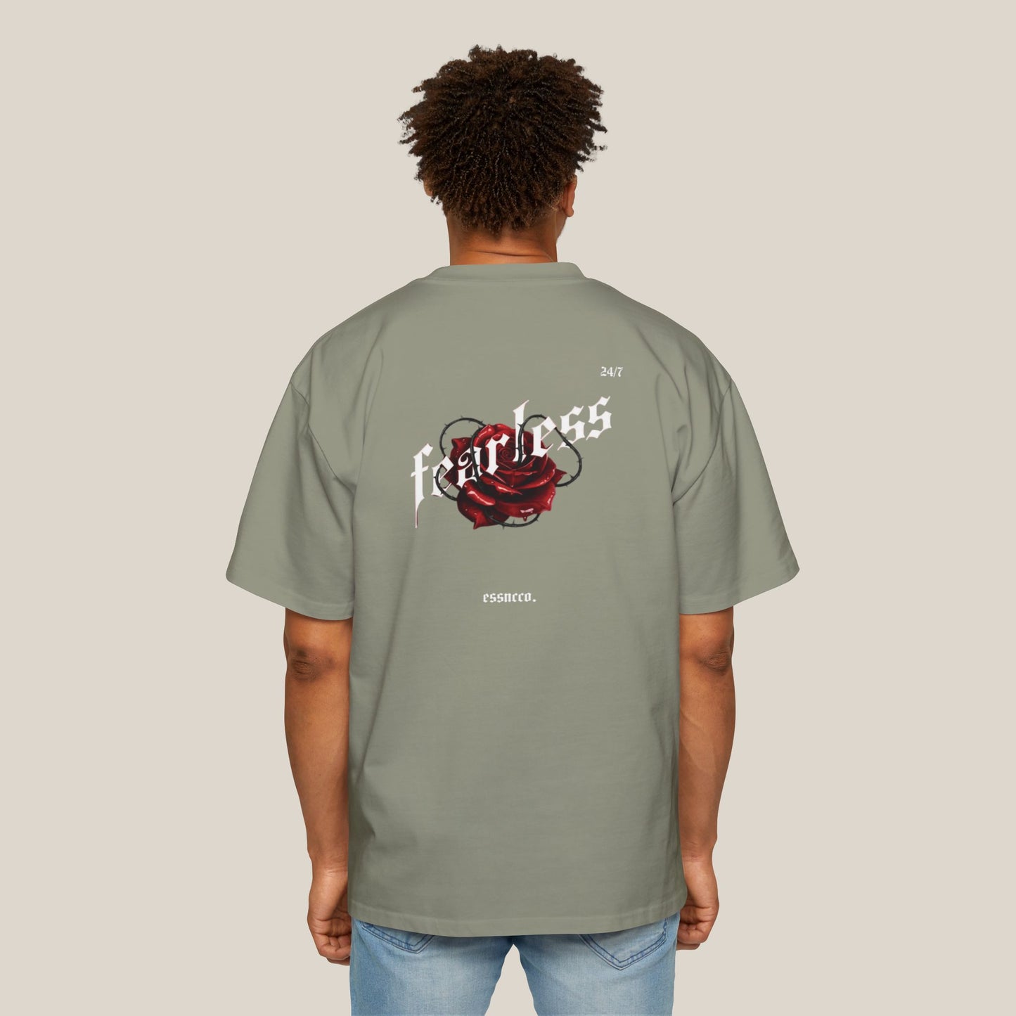 Fearless Men's Oversized Tee, Graphic T-Shirt