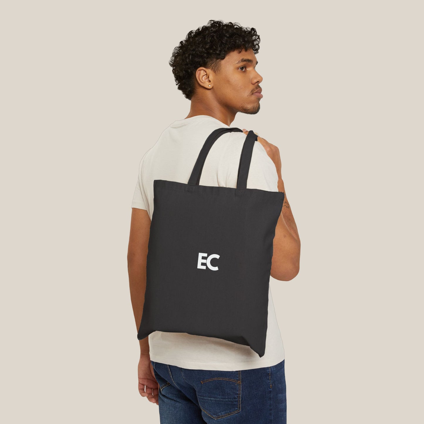 Canvas Tote Bag - Radiate Calm Waves Design