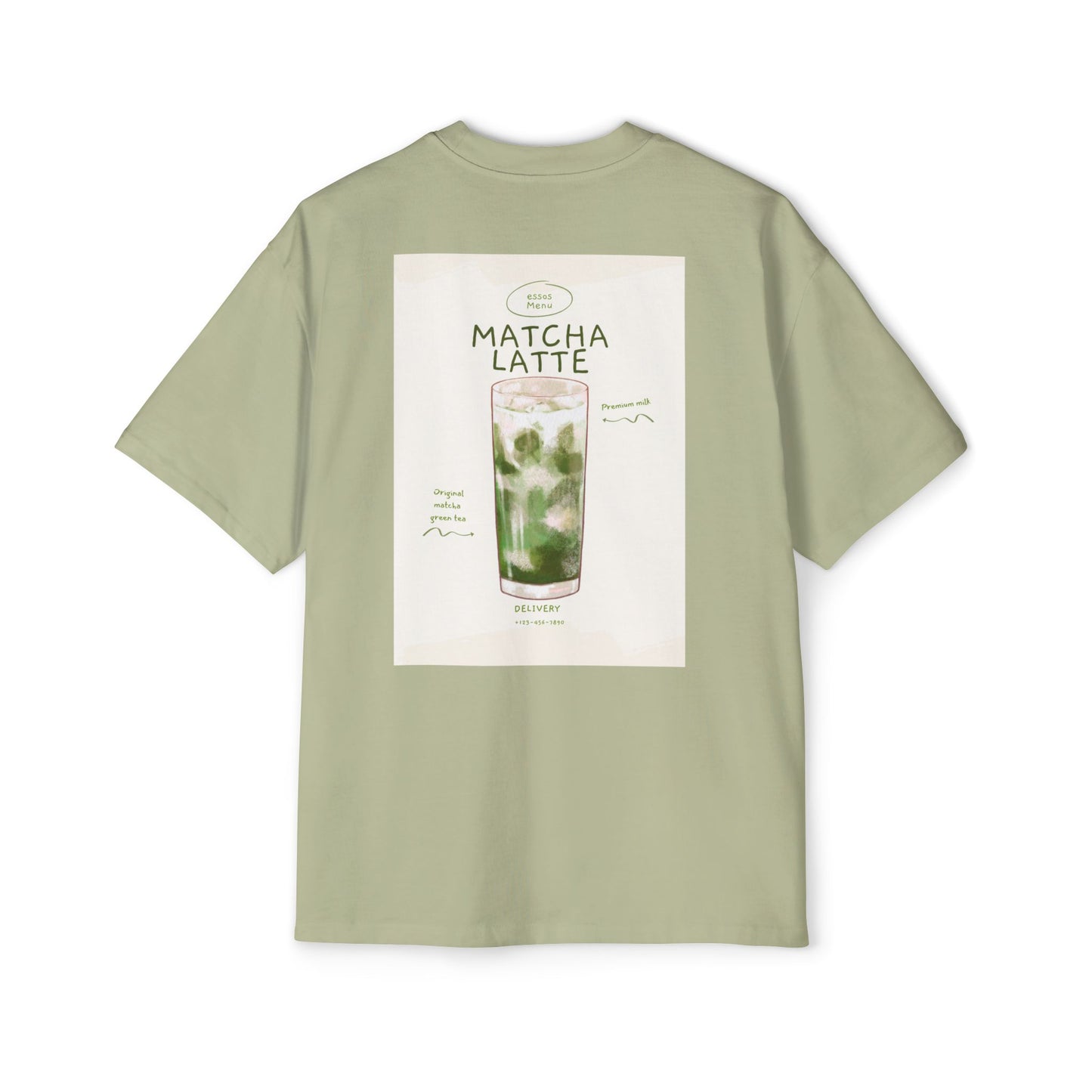 Matcha Latte Oversized Tee, Casual Unisex Shirt, Relaxed Fit T-Shirt