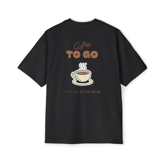 Coffee To Go Oversized Tee for Men & Women, Casual Tee, Vintage Style Shirt, Streetwear Graphic Tee