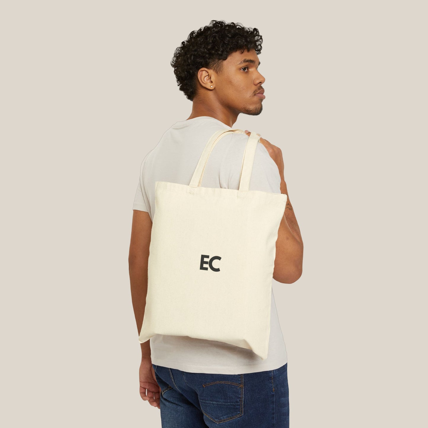 Canvas Tote Bag - Radiate Calm Waves Design