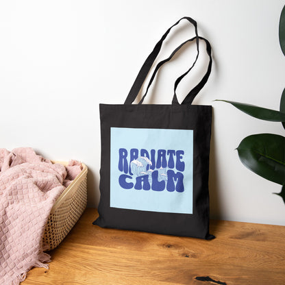 Canvas Tote Bag - Radiate Calm Waves Design