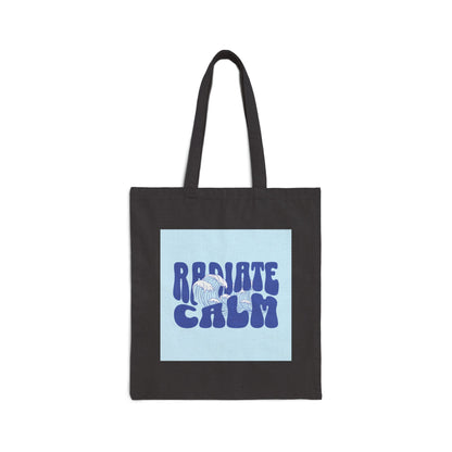 Canvas Tote Bag - Radiate Calm Waves Design