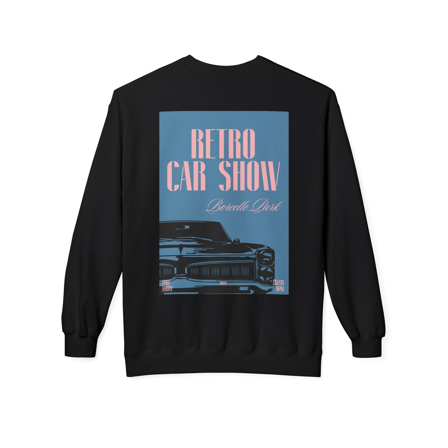 Retro Car Show Crewneck Sweatshirt | Unisex Cozy Sweatshirt