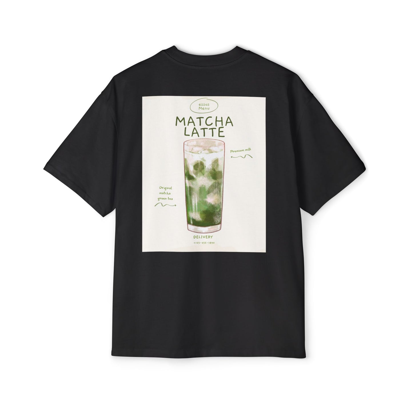 Matcha Latte Oversized Tee, Casual Unisex Shirt, Relaxed Fit T-Shirt