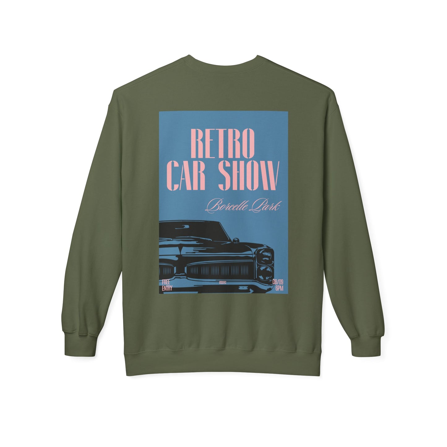 Retro Car Show Crewneck Sweatshirt | Unisex Cozy Sweatshirt