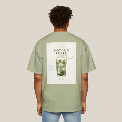 Matcha Latte Oversized Tee, Casual Unisex Shirt, Relaxed Fit T-Shirt