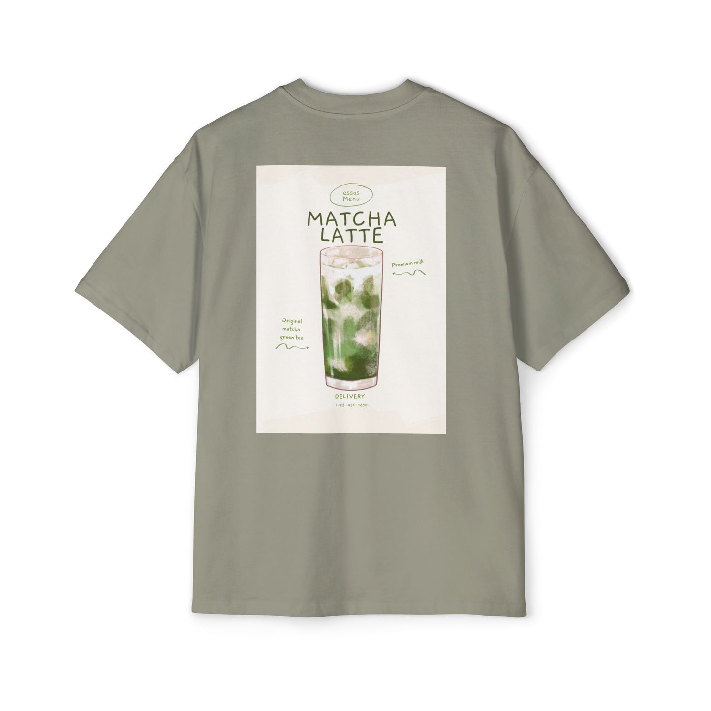 Matcha Latte Oversized Tee, Casual Unisex Shirt, Relaxed Fit T-Shirt