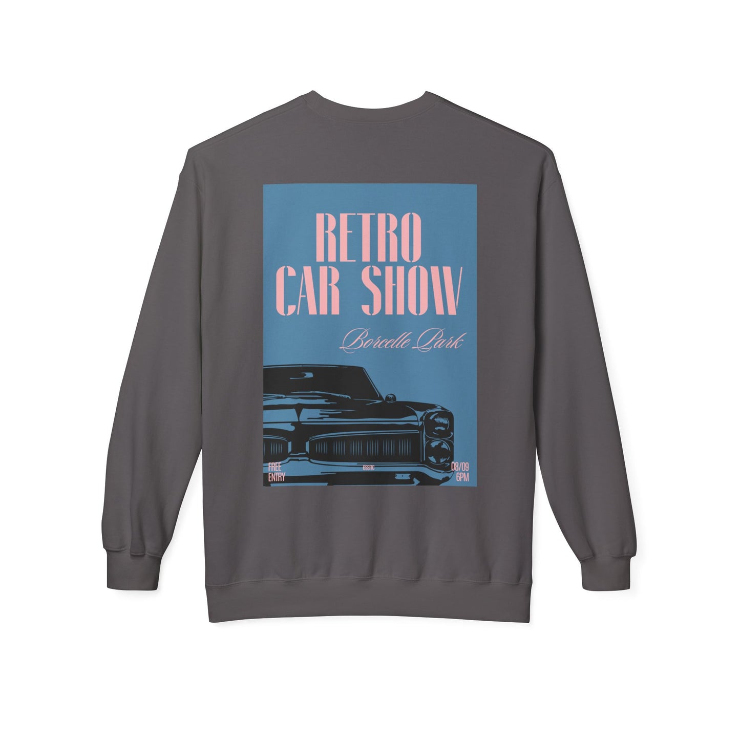 Retro Car Show Crewneck Sweatshirt | Unisex Cozy Sweatshirt