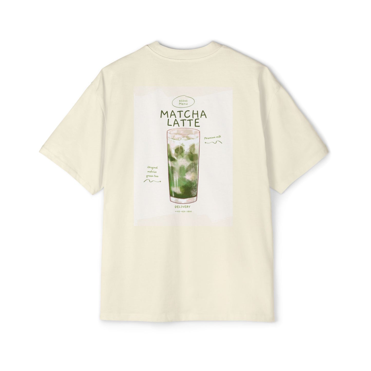 Matcha Latte Oversized Tee, Casual Unisex Shirt, Relaxed Fit T-Shirt